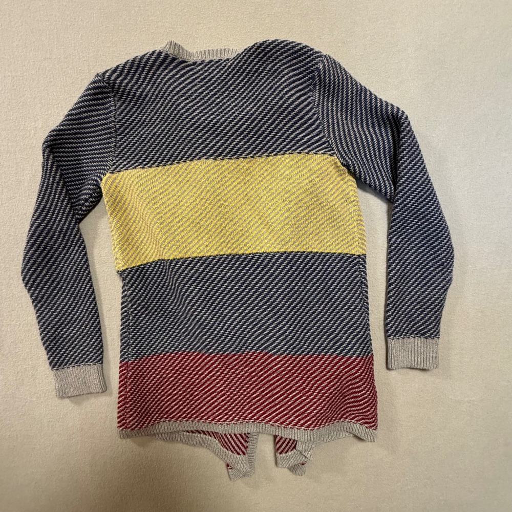 CAbi Color Block Blanket Sweater Open Front Cardigan‎ Medium - Picture 16 of 16